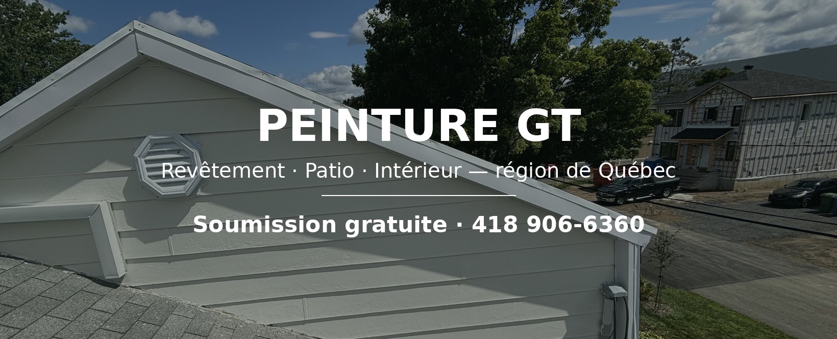 Couverture de la page Facebook Peinture GT : revêtement, patio, intérieur — région de Québec